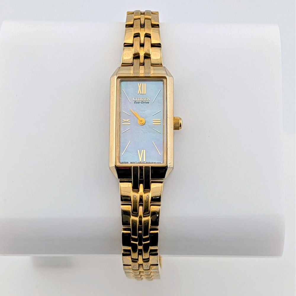 Citizen Silhouette G620-S061474 Eco-Drive Gold MOP Women's Petite Watch 6.75"